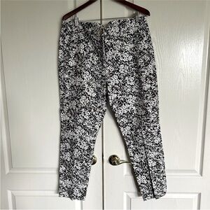 Michael Kors black and white graphic floral print  pants size 14